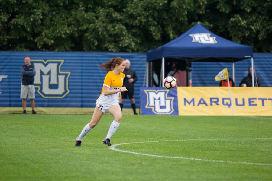 Redshirt senior Carrie Madden is the only Marquette player to have a goal this season.