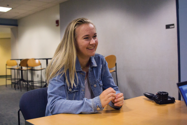 Veronica Maniak has gained more than 70,000 subscribers on her YouTube account since coming to Marquette. 