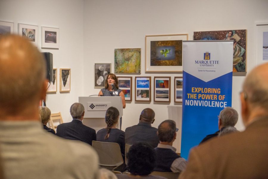 The Center for Peacemaking celebrated its 10-year anniversary  at the Haggerty Museum of Art. 