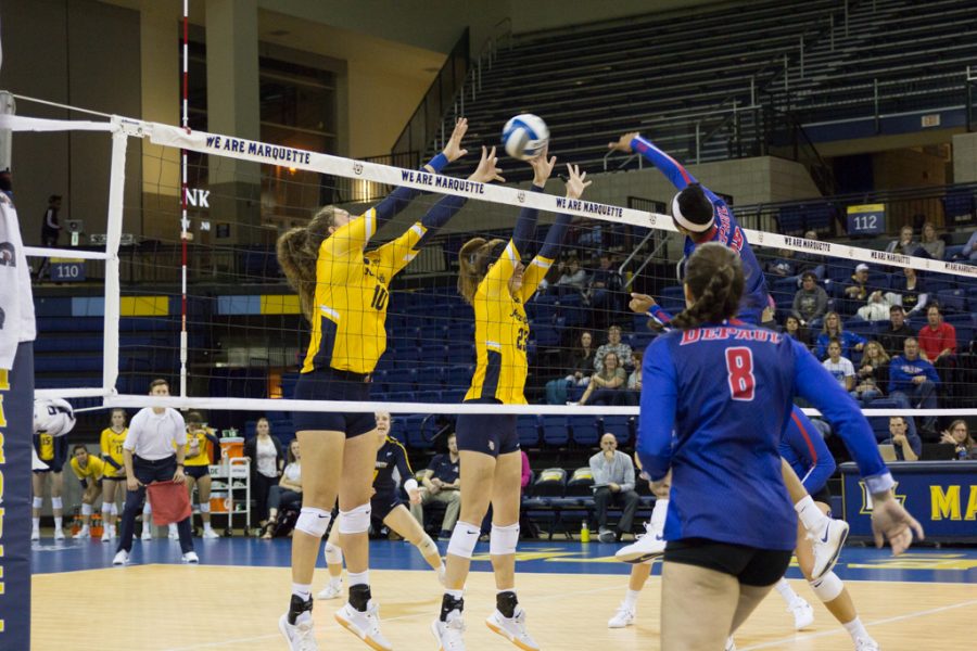 Volleyball routs DePaul for eighth consecutive sweep
