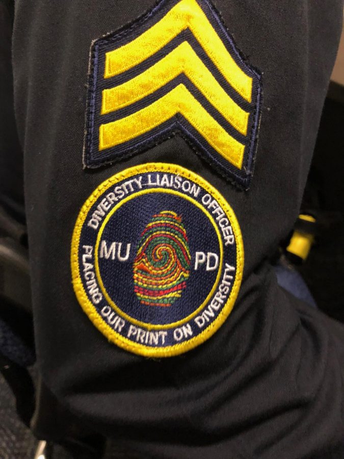 Officers part of the diversity liaison program wear particular badges. 
Photo by Emma Tomsich.