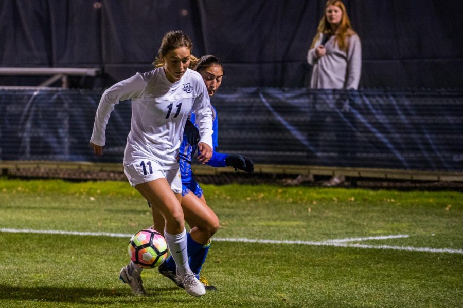 Womens soccer finishes season with 4-0 rout of Seton Hall