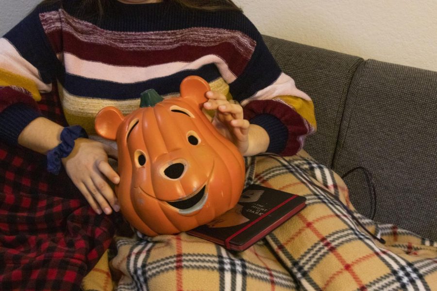 Halloween memorabilia includes fun twists on jack-o'-lanterns and scary novels.