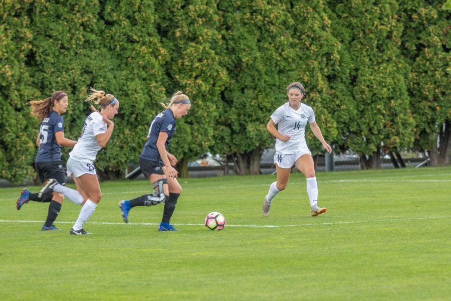 Utah State scored three goals in a span of less than eight minutes Sunday against Marquette at Valley Fields.