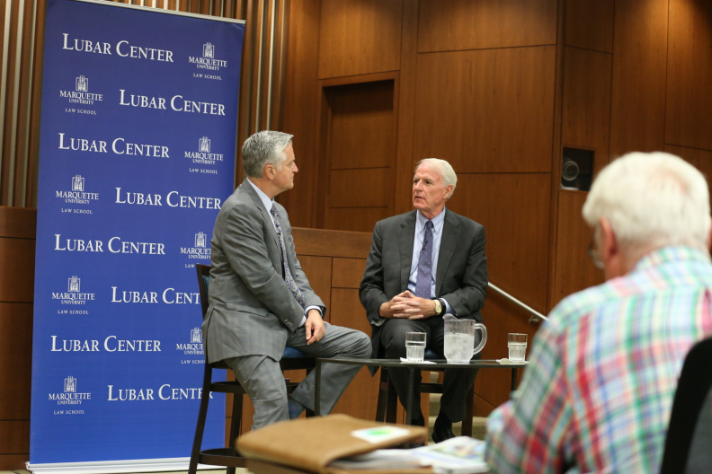 Mayor Tom Barrett came to On The Issues last Wednesday.

Photo courtesy of Marquette Law School.