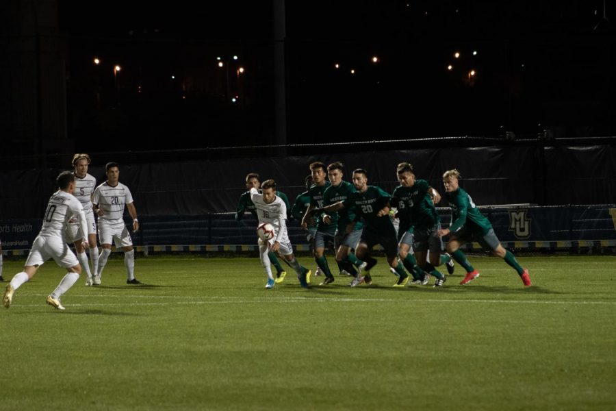 Marquette+mens+soccer+scored+three+goals+in+a+13-minute+span+Tuesday+in+its+win+over+UW-Green+Bay.