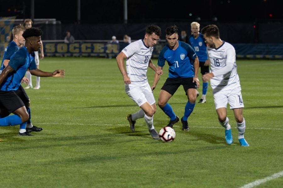Senior captain Luka Prpa played in 63 minutes and scored his first goal of the season Tuesday night against Saint Louis.