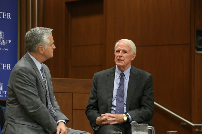 Mayor Tom Barrett spoke with host Mike Gousha at On The Issues in October.