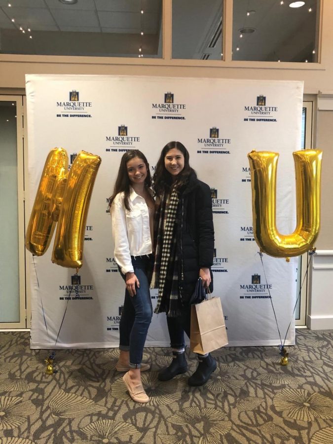 Vivien Ulrich (right) says Marquette is the first and only school she applied to. Photo courtesy of Vivien Ulrich. 