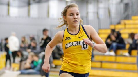 Sophie Bolich participates in the 2020 Panther Tune up at University of Wisconsin-Milwaukee Feb. 22. (Photo courtesy of Marquette Athletics.)