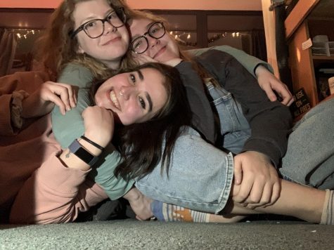 Annie Mattea (right) and her roommates Savannah Alcala (left) and Sarah Foley (middle) take a picture together Feb. 29. Photo courtesy of Annie Mattea.