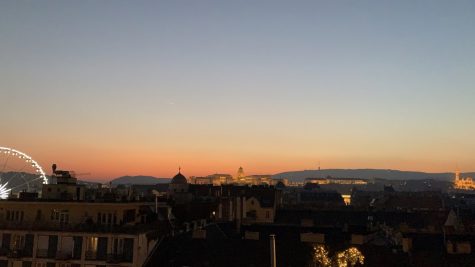 A summer sunset in Budapest, Hungary, before the global pandemic began.