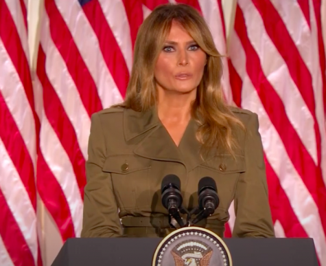 Melania Trump wrapped up the second night of the RNC with a speech. 
Screenshot from RNC livestream. 