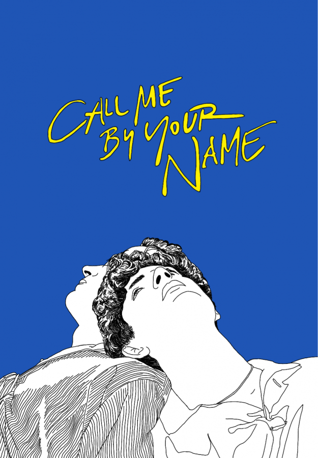 Drawing of Call Me By Your Name film poster. Photo via Flickr