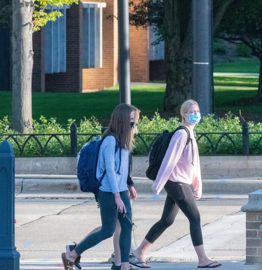 Students return to campus for the start of a new school year.