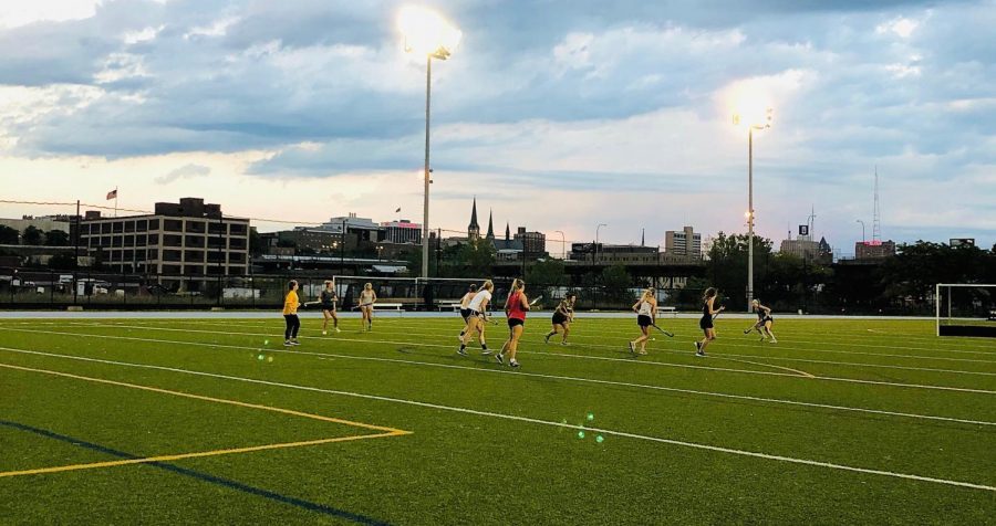The field hockey club team plays at Valley Fields. (Photo courtesy of Annie Stelter.)