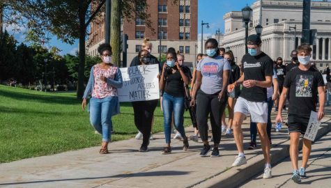 Marquette students walked alongside student-athletes to combat social injustices Sept. 4.