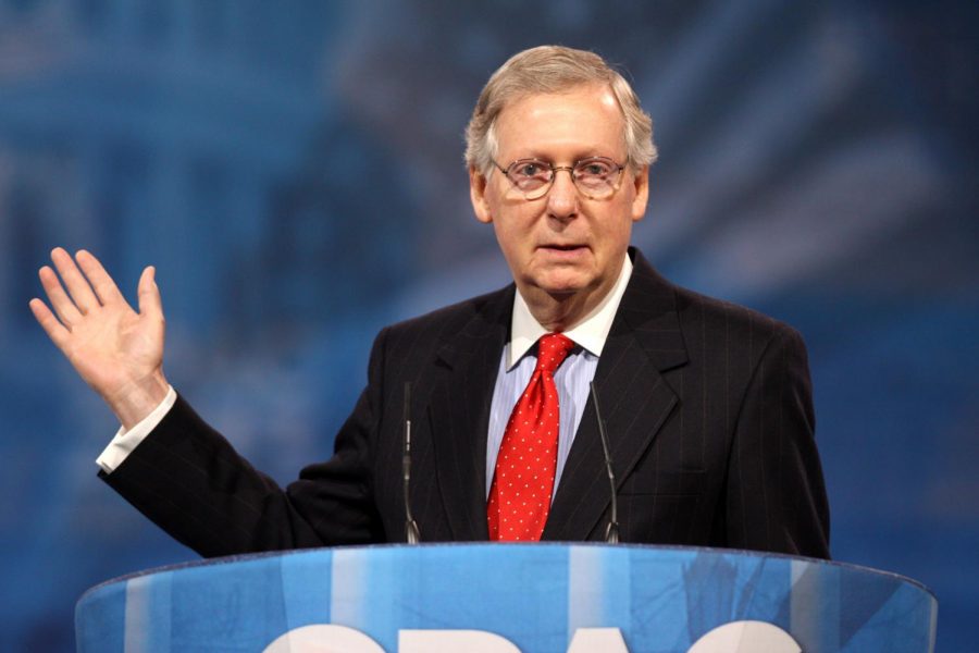 U.S. Senate majority leader Mitch McConnell denounced former President Trumps encouragement of supporters raiding the Capitol building. Photo via Flickr