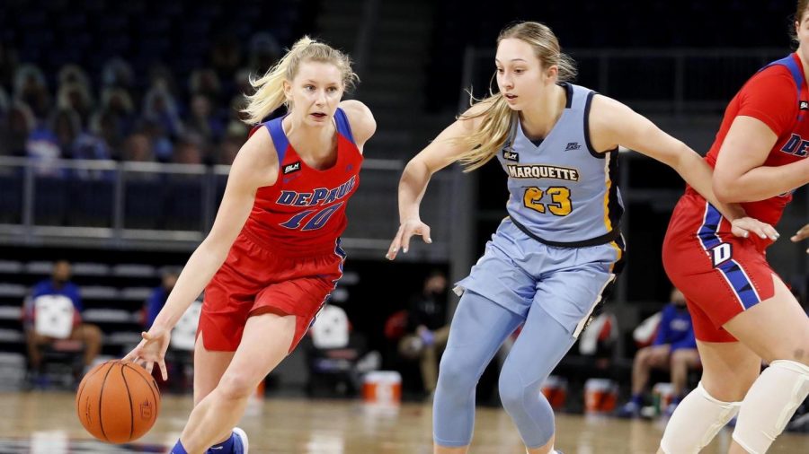 Marquette Women's basketball took do No. 24 ranked DePaul on Wednesday afternoon (Photo Courtesy of Marquette Athletics).