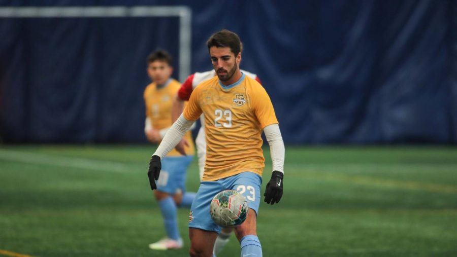 Junior midfielder Zyan Andrade scored the game-winning goal in overtime against the St. Louis Bilikens on Saturday to give the Golden Eagles their third win of the season (Photo courtesy of Marquette Athletics.)