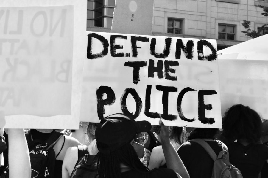 The+Defund+The+Police+movement+gained+momentum+after+the+murder+of+George+Floyd+May+2020.+Photo+via+Flickr