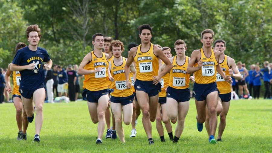 Cross Country runs in the 2018 Vic Godfrey Open. (Photo courtesy of Marquette Athletic.) 