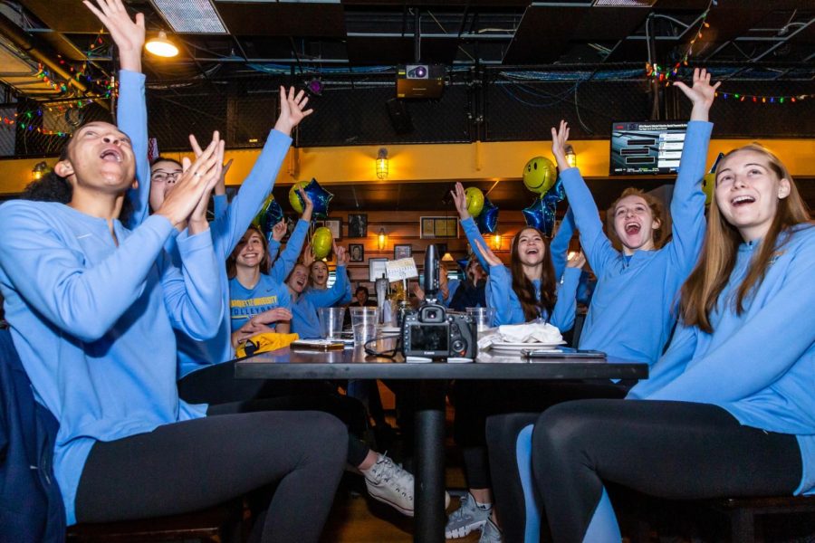 Marquette volleyball after being selected to the 2021 NCAA Tournament. 