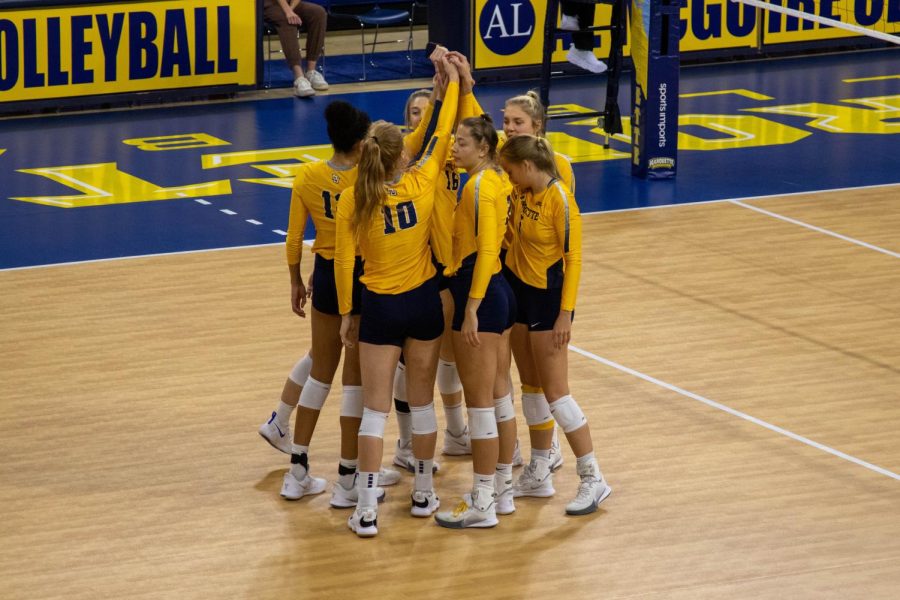 Marquette during its 3-0 win over Providence Oct. 30 at the Al McGuire Center.