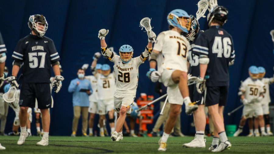 Marquette mens lacrosse was picked to finish fourth in the BIG EAST in the Coaches Preseason Poll. (Photo courtesy of Marquette Athletics.)