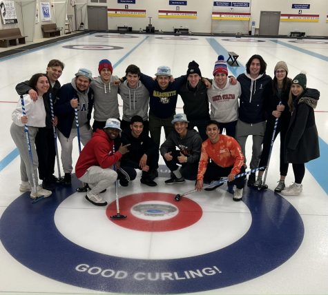 The Marquette Club Curling Team at a practice. (Photo courtesy of the Marquette Club Curling Team.)