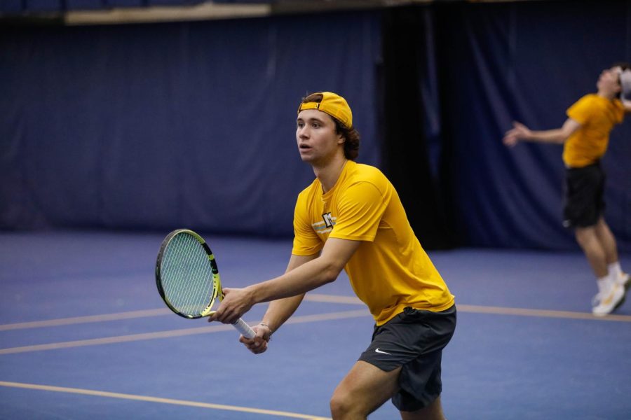 Ian+Brady+is+a+sophomore+on+the+Marquette+mens+tennis+team+from+Indianapolis%2C+Indiana.+%28Photo+courtesy+of+Marquette+Athletics.%29