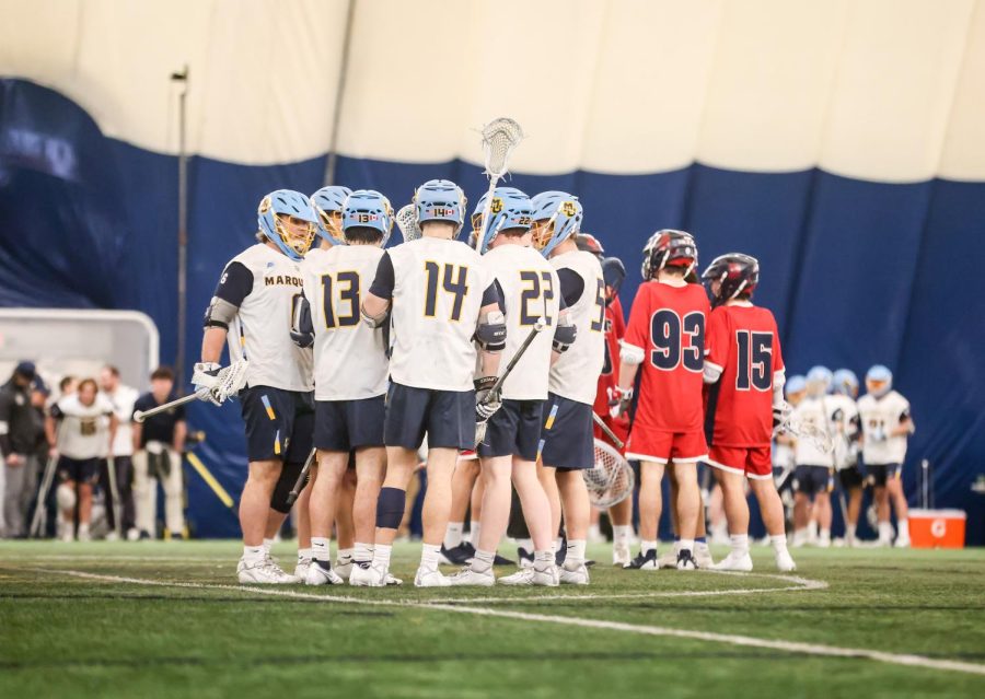 Marquette+mens+lacrosse+dropped+to+2-5+on+the+season+after+its+10-7+loss+to+Robert+Morris+March+19.+%28Photo+courtesy+of+Marquette+Athletics.%29