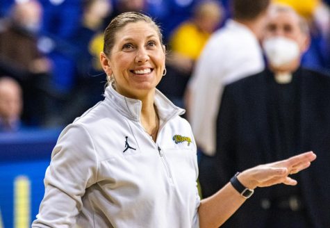 Kelly Komara is in her first season as an assistant coach on Marquette womens basketball head coach Megan Duffys staff. 