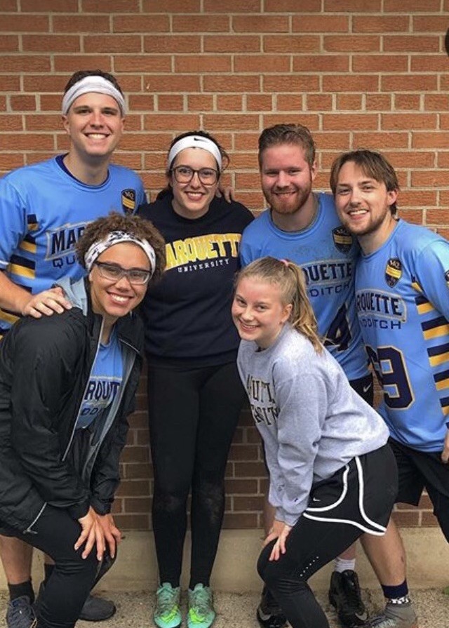 Nora McCaughey with friends at a Quidditch tournament in 2019. Photo courtesy of Nora McCaughey