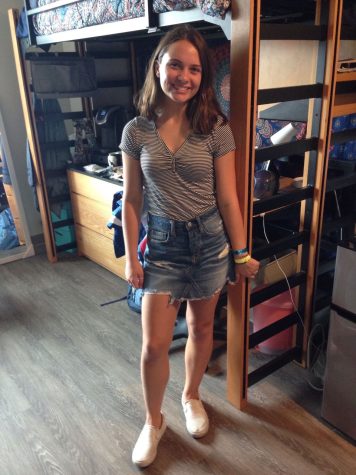 Alex in her first college room student in The Commons August 2018. Photo courtesy of Alex Garner