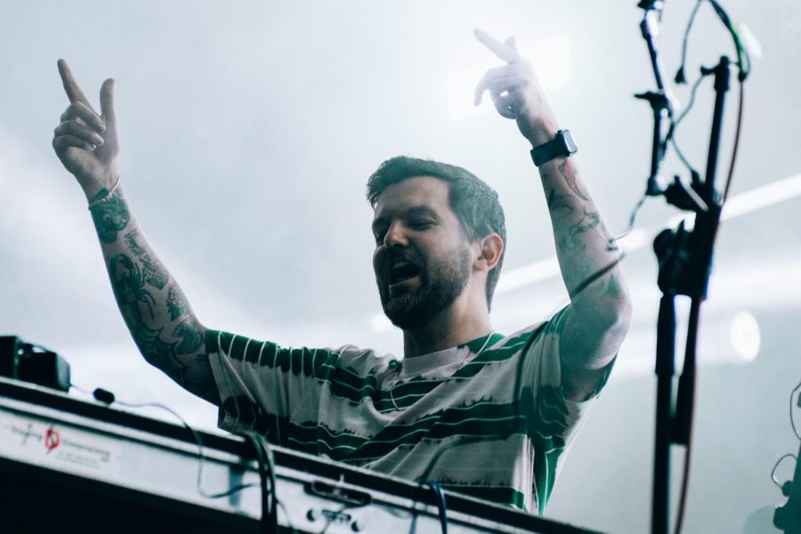 Dillon Francis engages the crowd during his Summerfest performance on June 24, 2022.