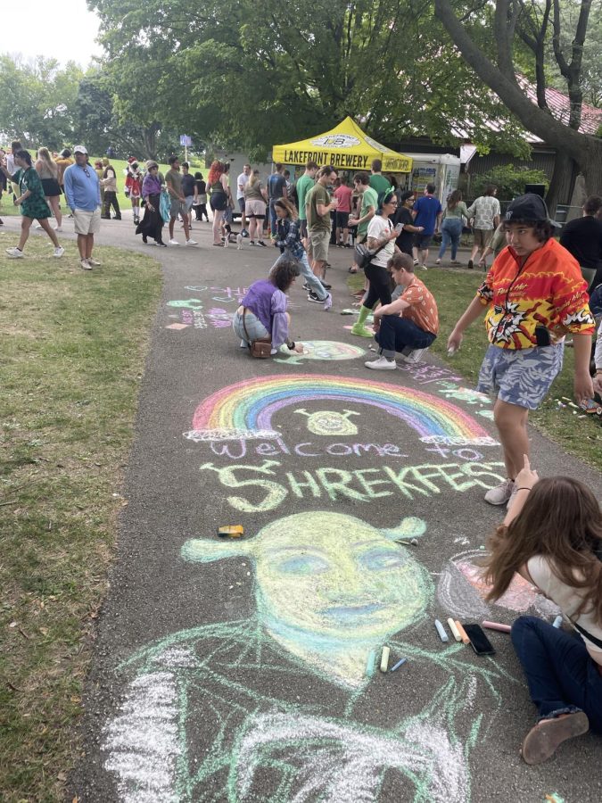 Shrek Fest took place in Humboldt Park Sept. 3. The crowd participated in Shrek-centered activities and bought Shrek-related goods. 