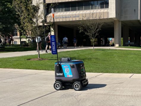 Kiwibots start delivering food on campus Sept. 14. 