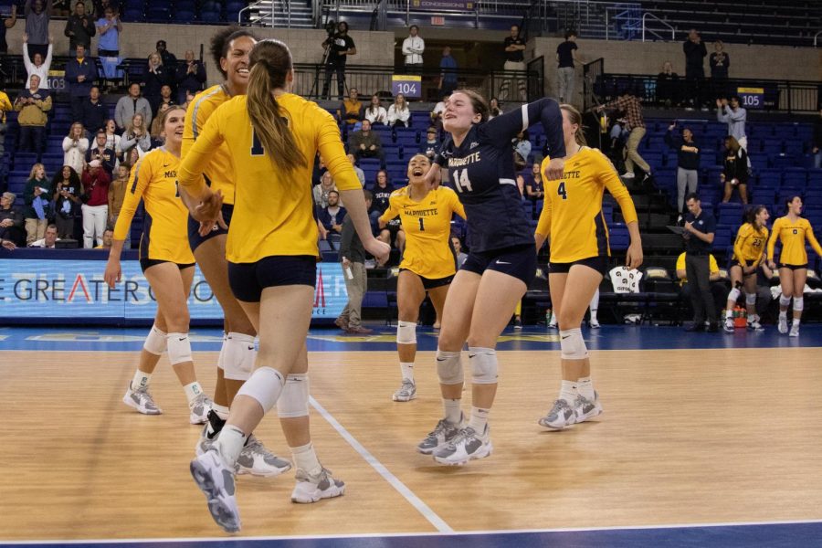 No.18 Marquette is off to its second-best start in Big East play under head coach Ryan Theis after a clean sweep win at Seton Hall Oct. 8. 
