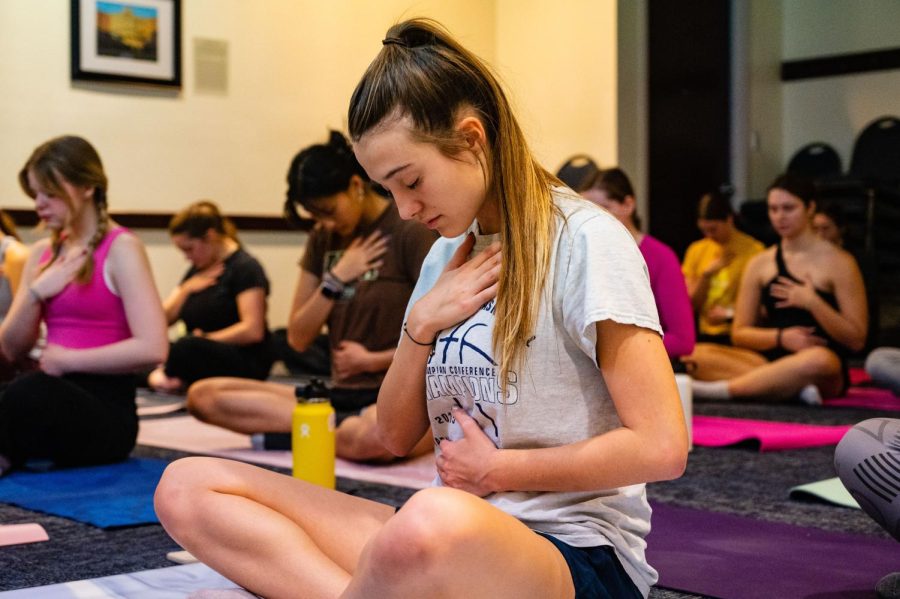 The Marquette Yoga Club meets inside the Alumni Memorial Union on Wednesday nights from 8:00pm-9:00pm.