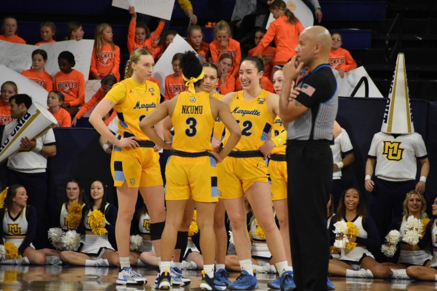 Marquette+womens+basketball+defeated+Georgetown+66-49+Feb.+4+inside+the+Al+McGuire+Center+on+National+Marquette+Day.+