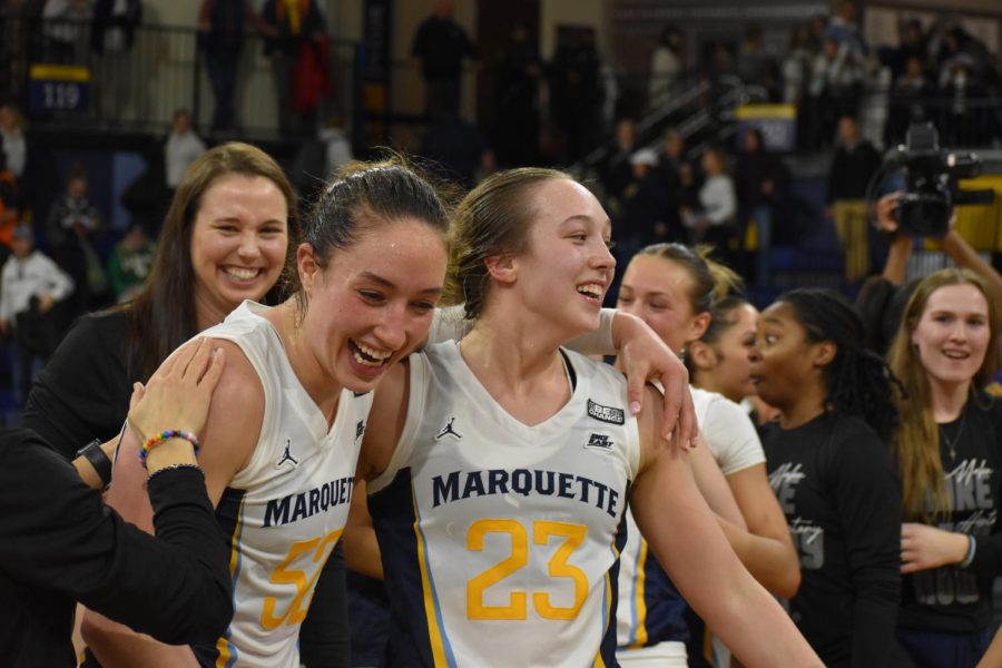 Marquette+womens+basketball+earned+its+first+ever+win+over+UConn+Feb.+8+at+the+Al+McGuire+Center+by+a+score+of+59-52.+