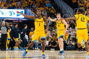 Sophomore guard Kam Jones led No. 10 Marquette with 22 points in its 90-84 win over DePaul Feb. 25 at Fiserv Forum. 