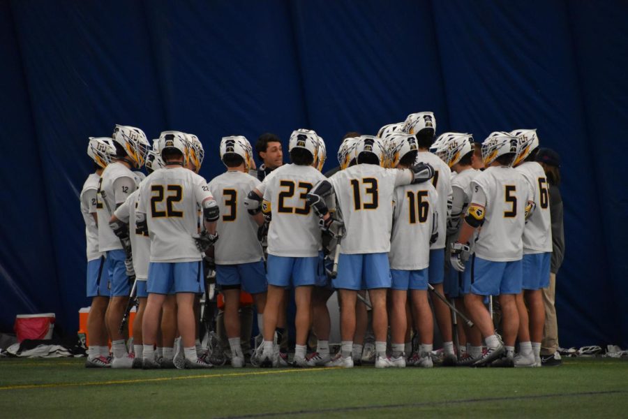 Marquette mens lacrosse ahead of its win over St. Bonaventure March 25. 