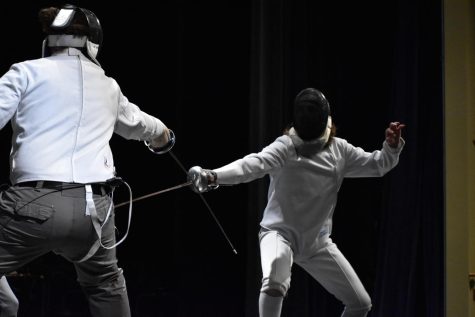 After the closure of the Rec Center, the Marquette Club Fencing team practices inside Humphrey Hall.