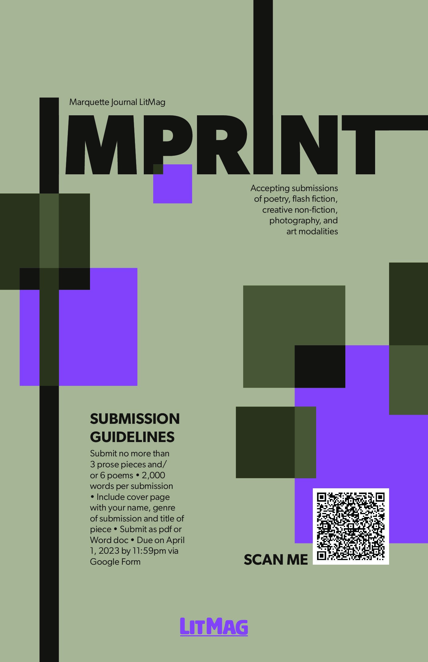 Submit work for Marquette Wires LitMag IMPRINT by April 1
