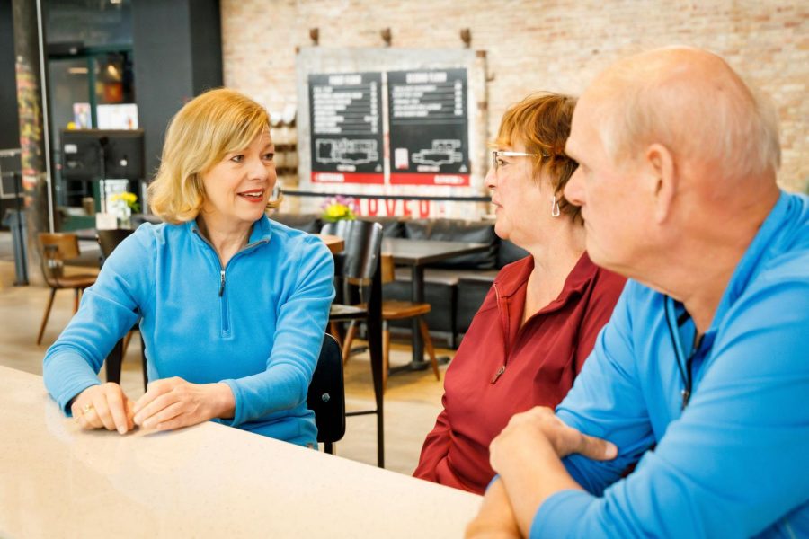 Tammy Baldwin (left) is running for reelection as a Democratic candidate. 