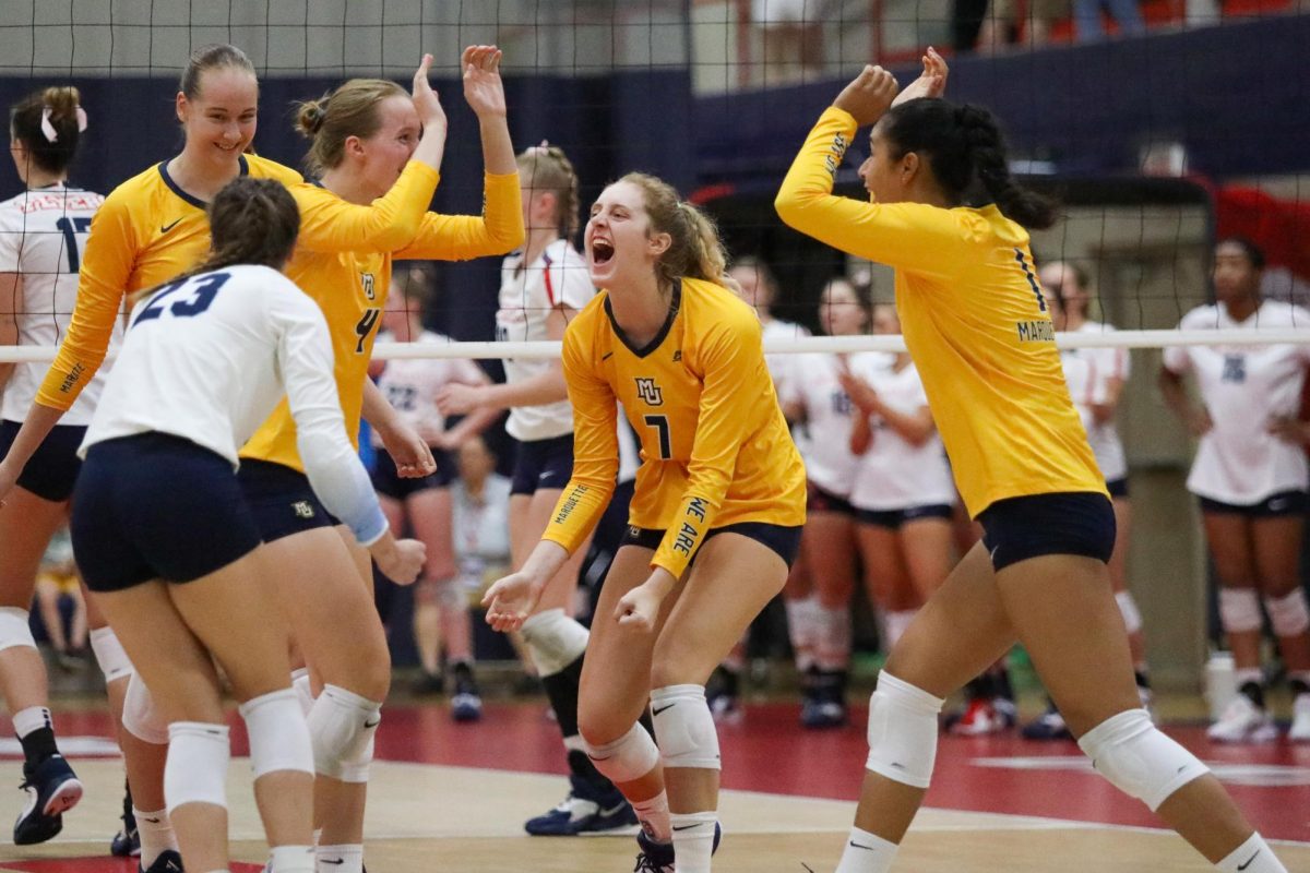 Four of Marquette volleyballs next six opponents are ranked. (Photo courtesy of Marquette Athletics.)