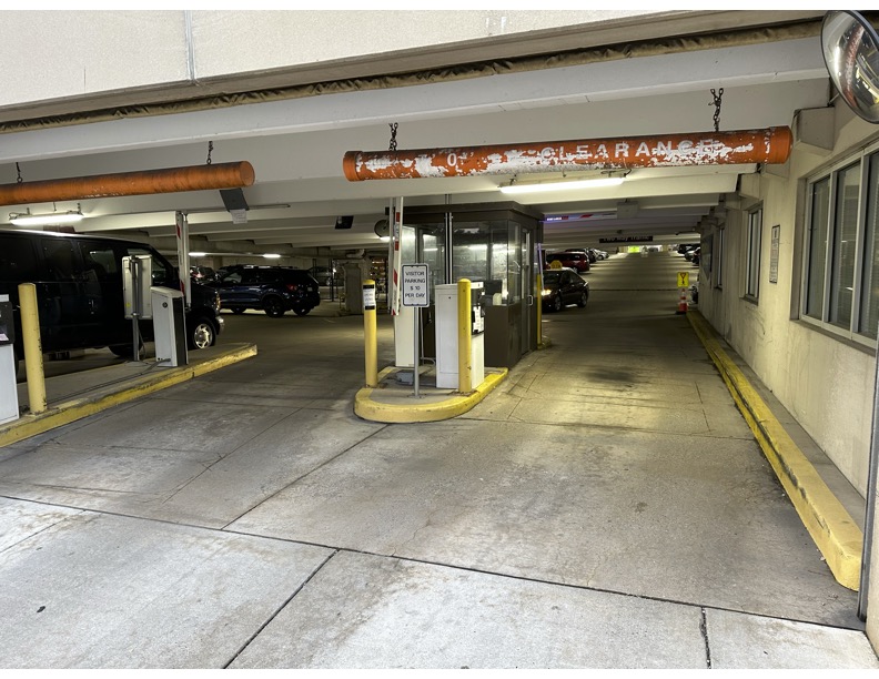Lack of parking availability in on-campus parking structures