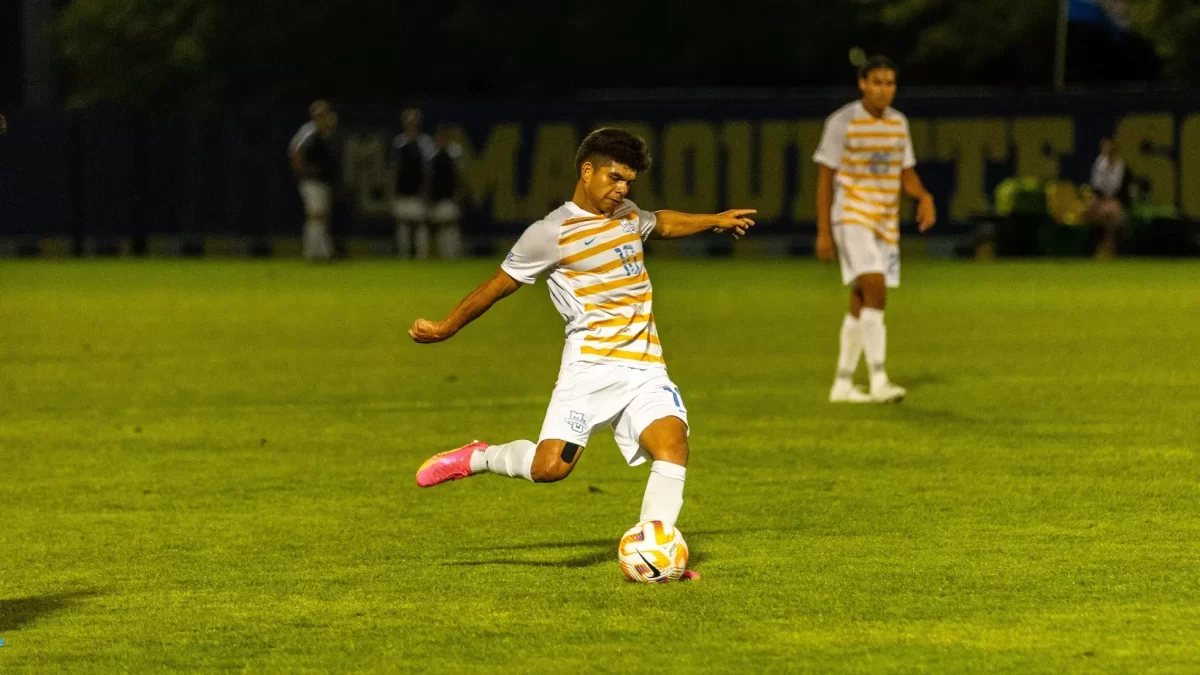 Marquette lost its first game at Valley Fields this season 1-0 to St. Johns. (Photo courtesy of Marquette Athletics.)